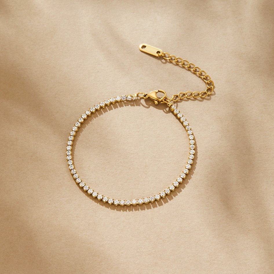 The Cordelia – Women's 18K Gold Tennis Bracelet | Huna Signatures