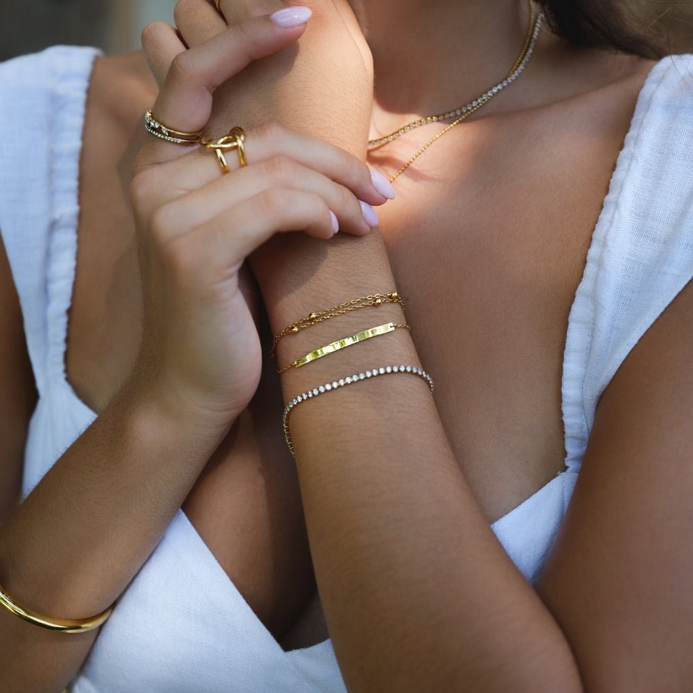 The Cordelia – Women's 18K Gold Tennis Bracelet | Huna Signatures