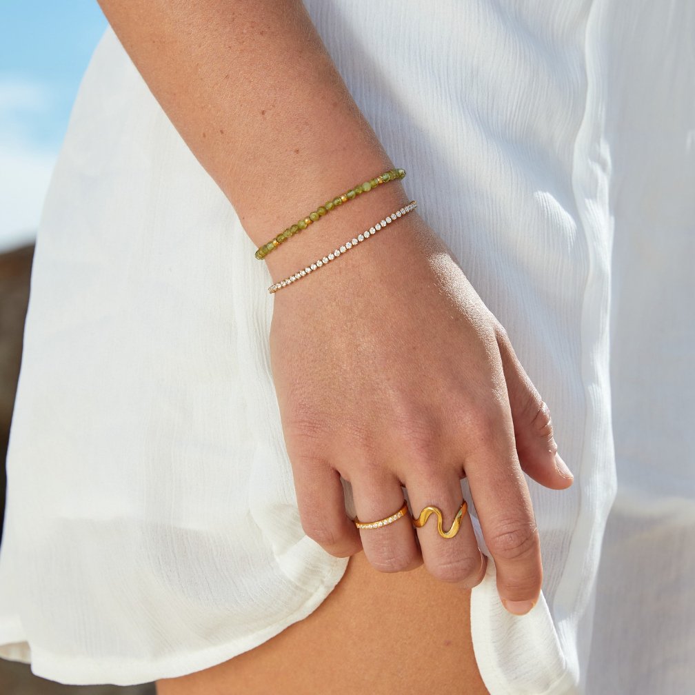 The Cordelia – Women's 18K Gold Tennis Bracelet | Huna Signatures