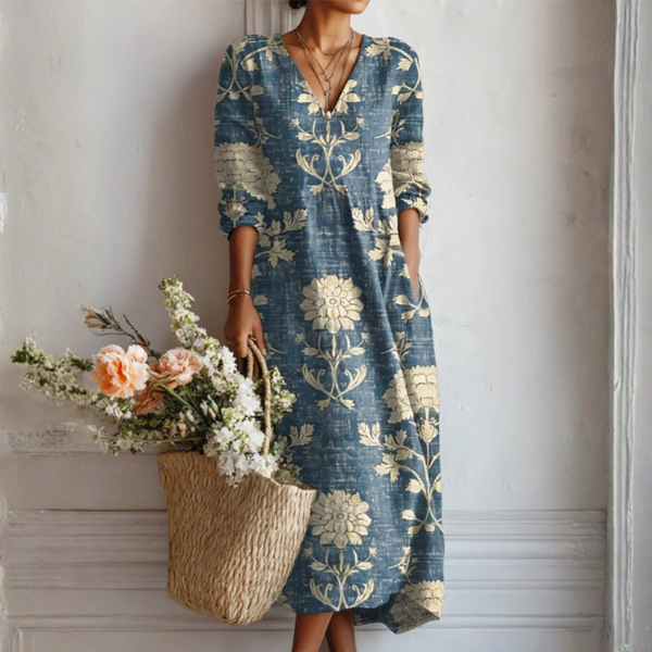The Daisy – Women's Linen Midi Dress | Huna