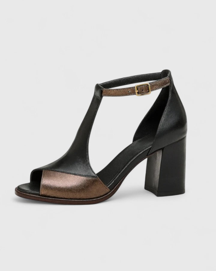 Women's Modern Leather Heels – Wide Heel Comfort | The Deborah | Huna