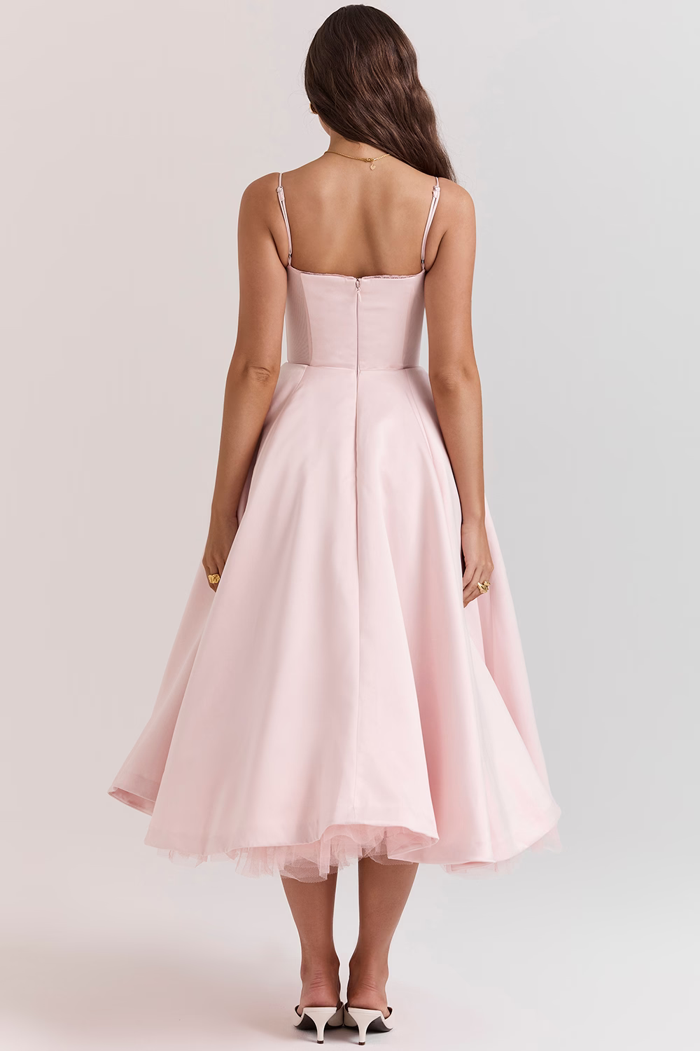 The Colette – Women's Floral Thin Strap Midi Dress – Huna