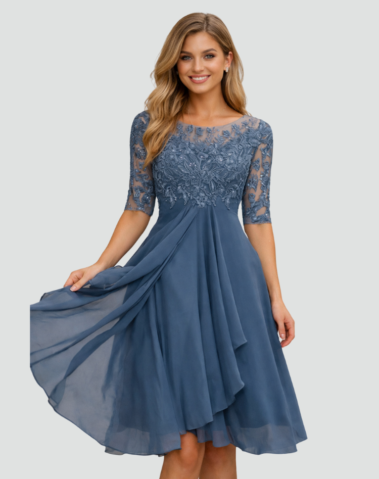 The Isolde – Women's Lace & Tulle Wedding Guest Dress – Huna