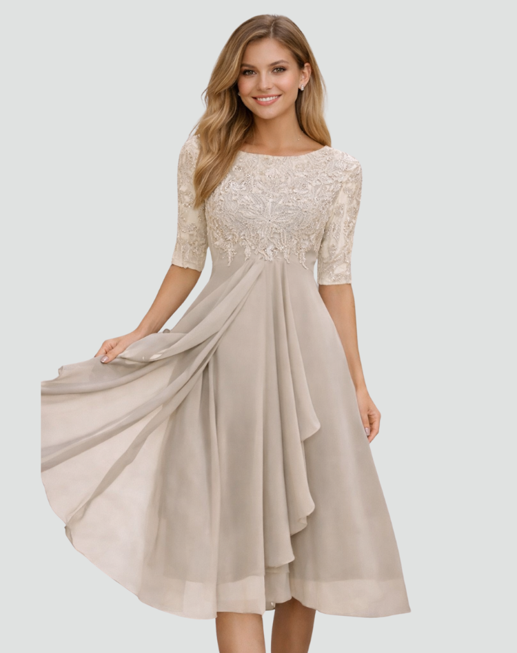 The Isolde – Women's Lace & Tulle Wedding Guest Dress – Huna