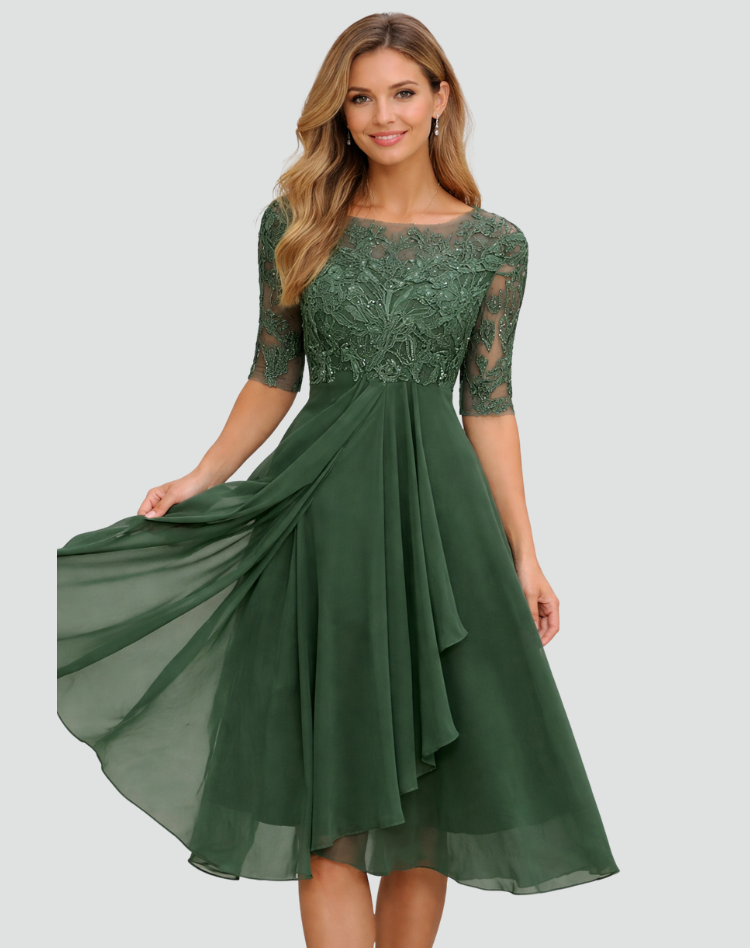 The Isolde – Women's Lace & Tulle Wedding Guest Dress – Huna