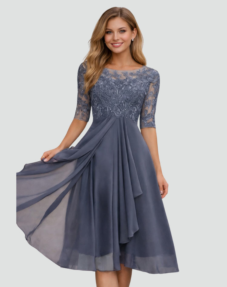 The Isolde – Women's Lace & Tulle Wedding Guest Dress – Huna