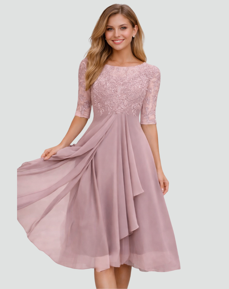 The Isolde – Women's Lace & Tulle Wedding Guest Dress – Huna