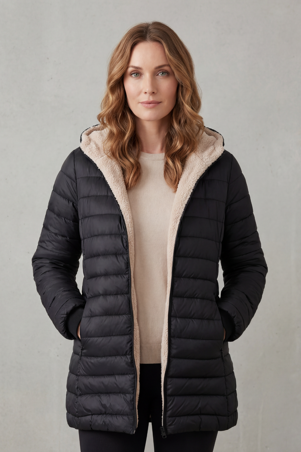 Women's Hooded Puffer Jacket – The Isabelette, view 2