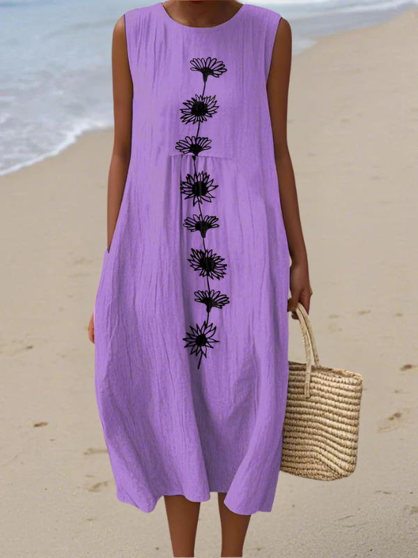 The Emma – Women's Floral Bloom Midi Dress | Huna