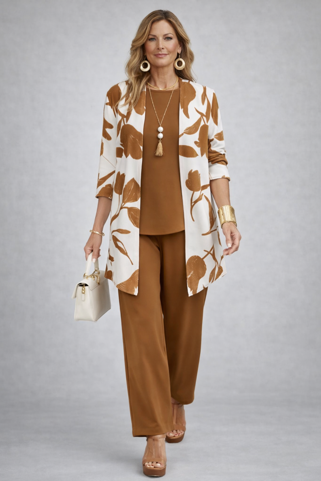 Women's 3 Piece Set UK – Warm Brown | The Esmeray | Huna