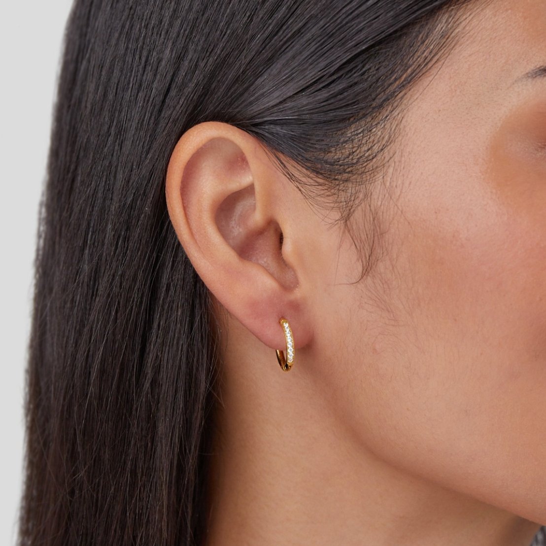 The Eternity – Women's Crystal Hoop Earrings | Huna Signatures