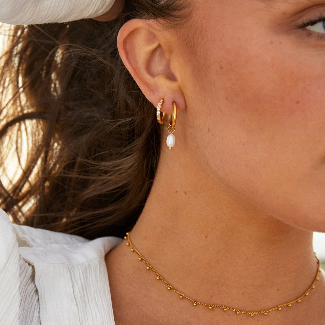 The Eternity – Women's Crystal Hoop Earrings | Huna Signatures