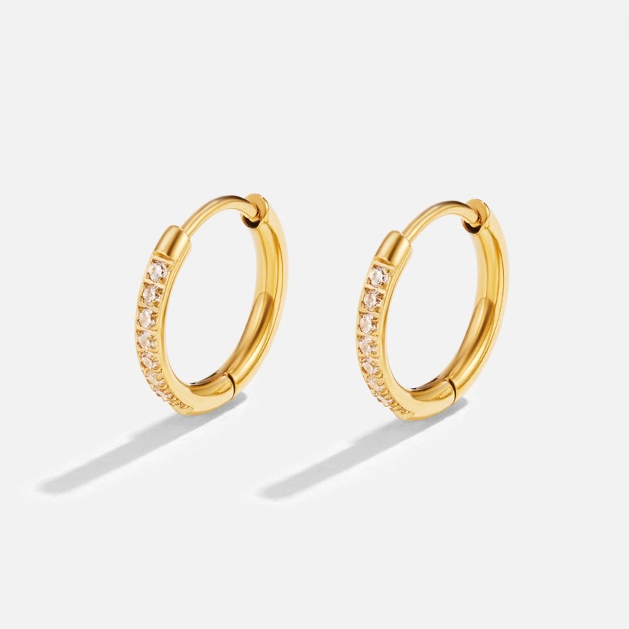 The Eternity – Women's Crystal Hoop Earrings | Huna Signatures