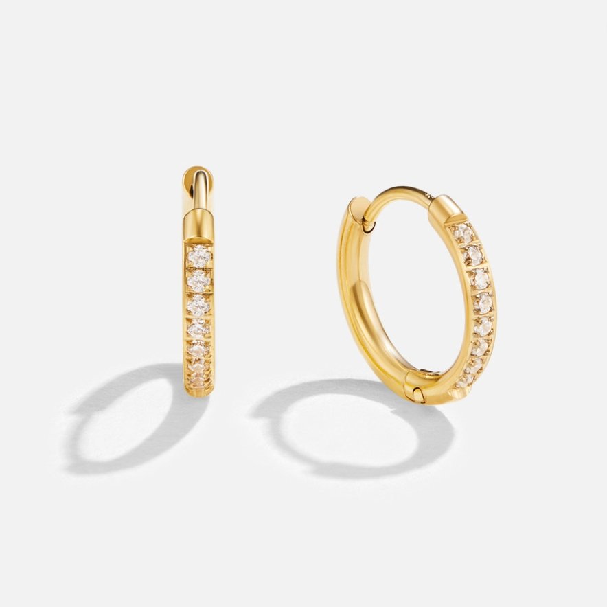 The Eternity – Women's Crystal Hoop Earrings | Huna Signatures