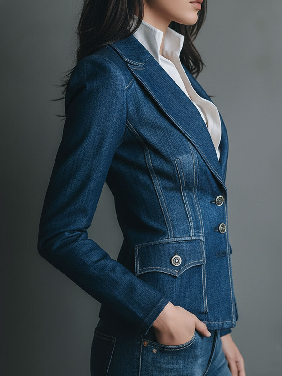 Women's Denim Jacket UK – Fitted Classic | The Billie | Huna