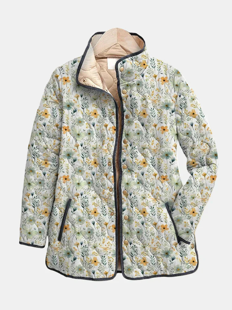 Women's Floral Quilted Jacket UK – Versatile Lightweight | The Nola | Huna