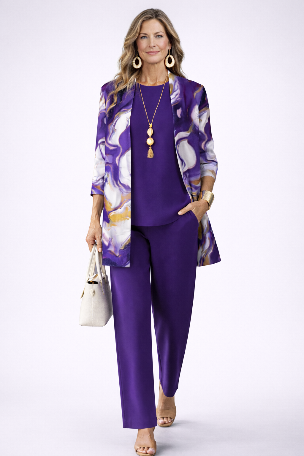 Women's 3 Piece Set UK – Royal Purple | The Gavina | Huna