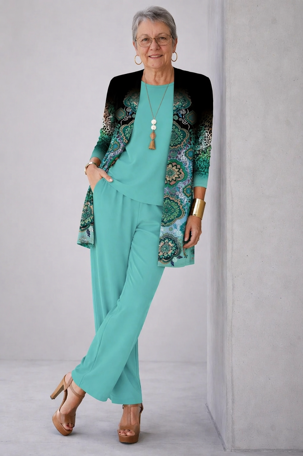 Women's 3 Piece Set UK – Teal Green | The Romilly | Huna