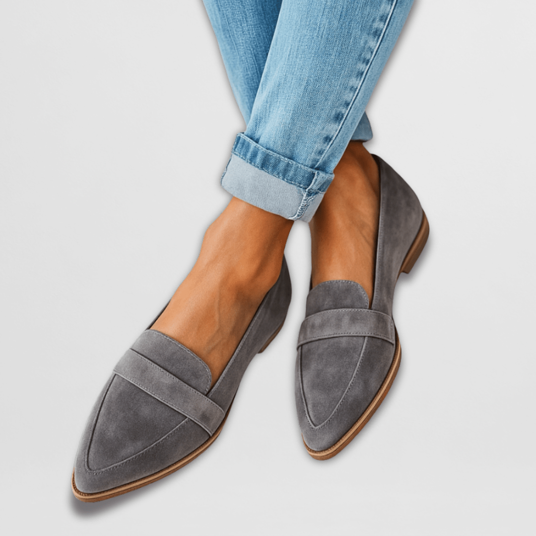 Women's Orthopedic Suede Loafers – Arch Support | The Helen | Huna