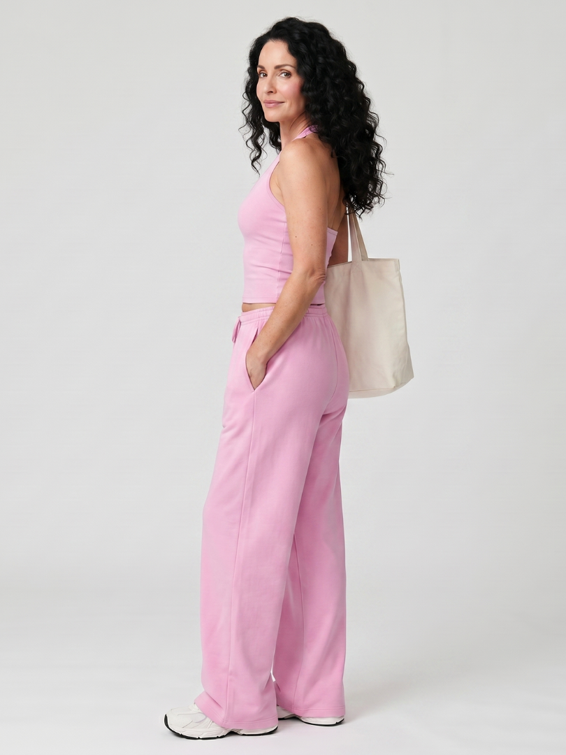 Women's Scoop Neck Top & Wide Leg Pants Set – Co-ord | The Helena | Huna