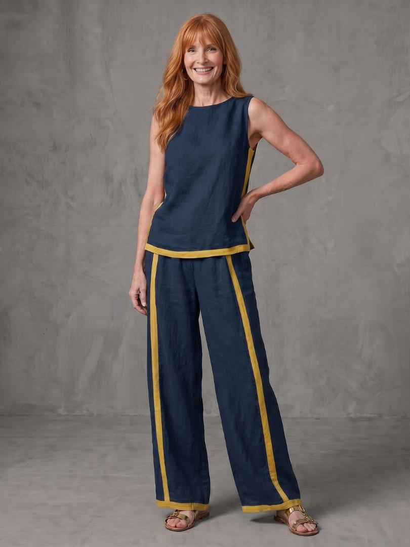 Women's Two Piece Trouser Set – Sleeveless Co-ord | The Inara | Huna