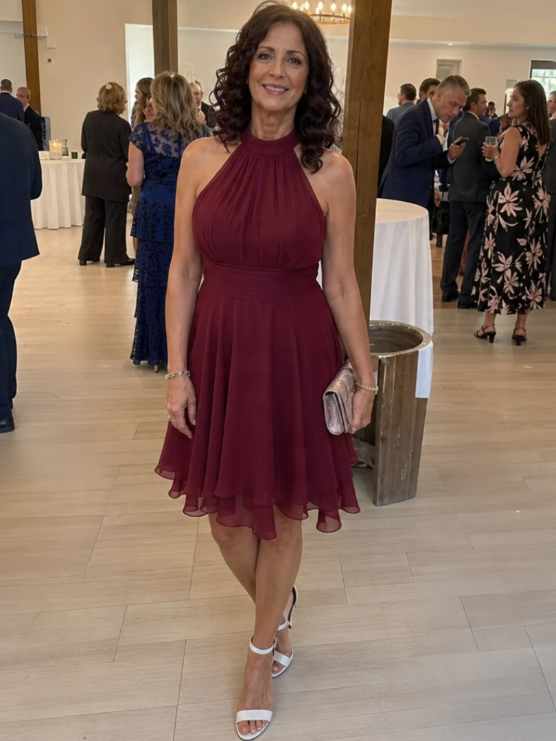 The Iyla – Women's Halter Wedding Guest Dress | Huna