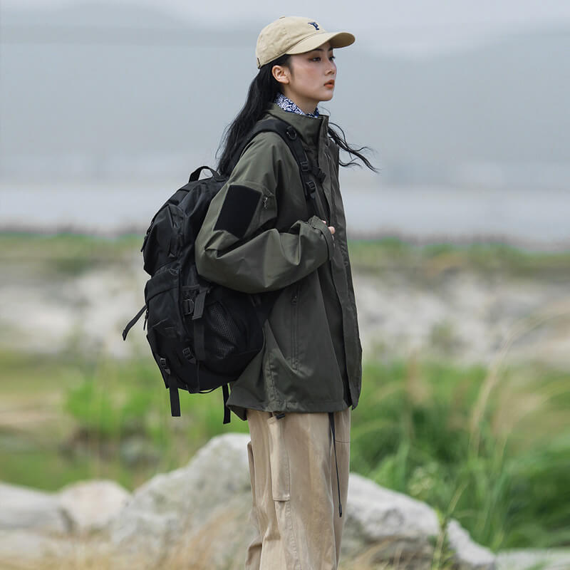 Women's Water-Resistant Jacket UK – outdoor hooded layer, view 4