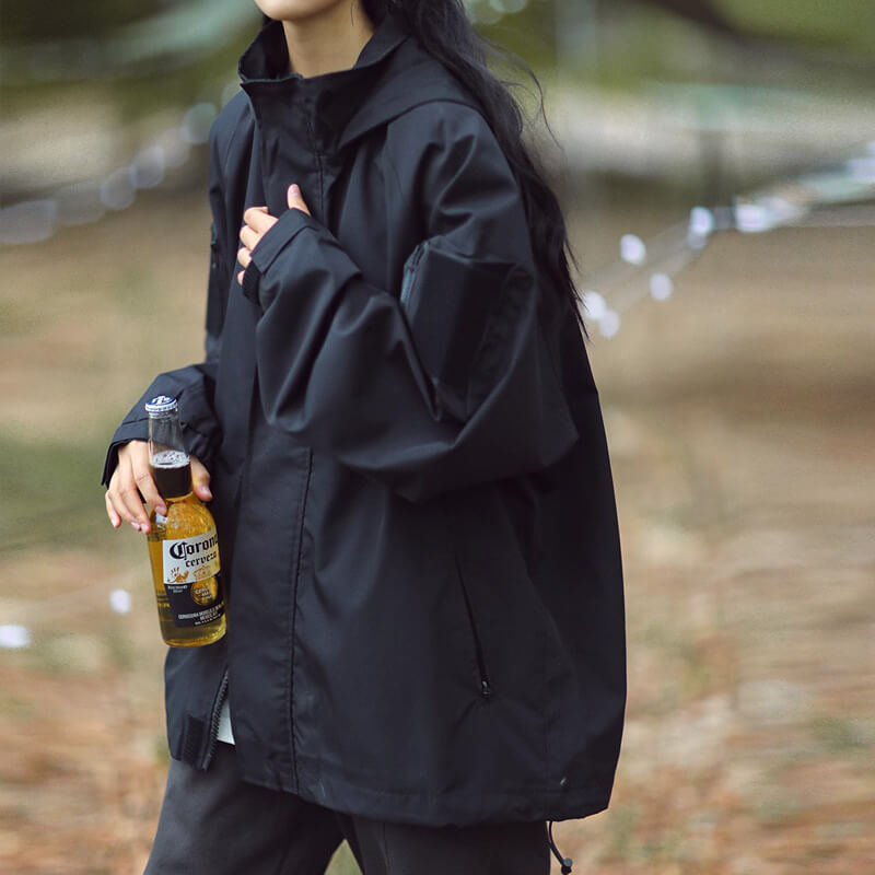 Women's Water-Resistant Jacket UK – outdoor hooded layer, view 7