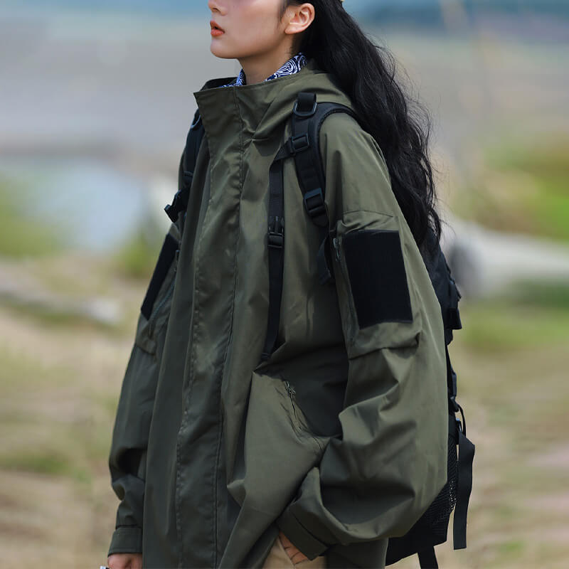 Women's Water-Resistant Jacket UK – outdoor hooded layer, view 8