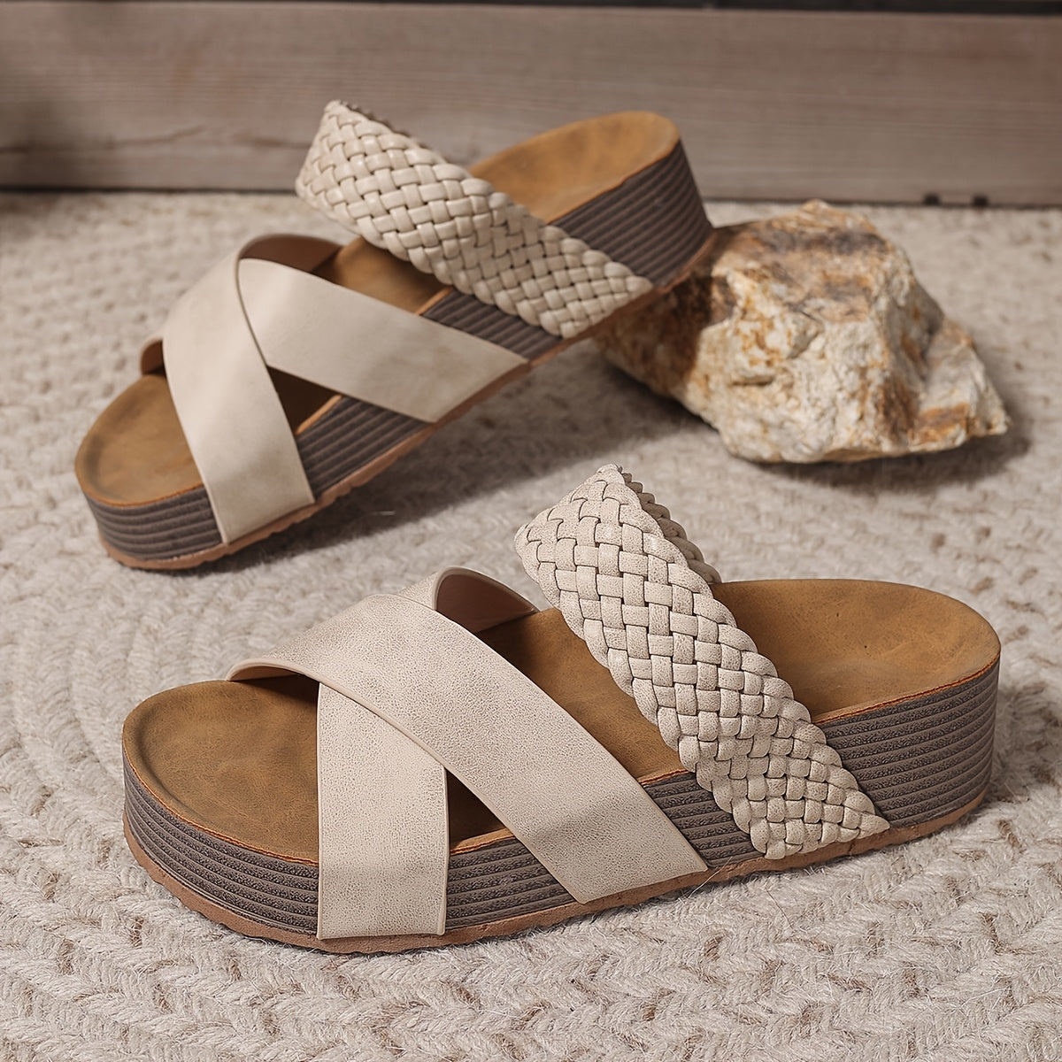 Women's Orthopedic Platform Sandals – Crossover | The Jada | Huna