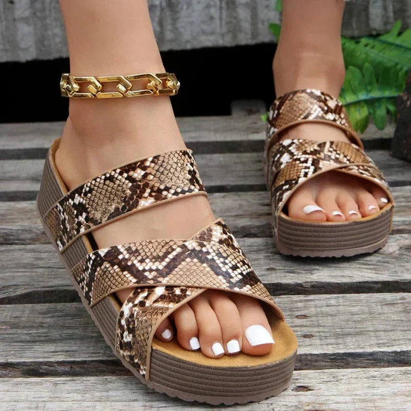 Women's Orthopedic Platform Sandals – Crossover | The Jada | Huna