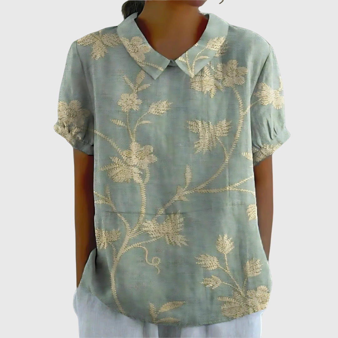 Women's Floral Blouse – Lightweight Summer Top | The Jenna | Huna