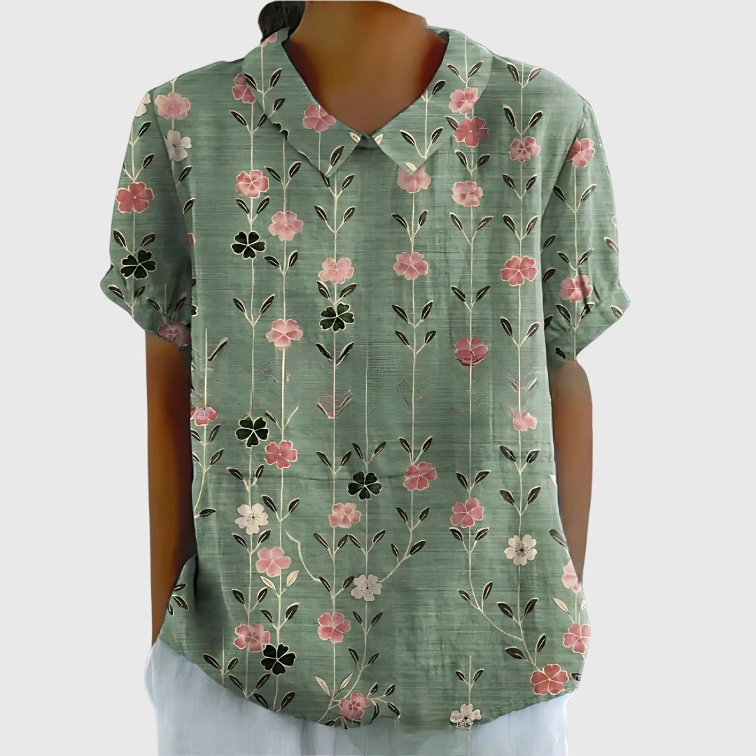 Women's Floral Blouse – Lightweight Summer Top | The Jenna | Huna