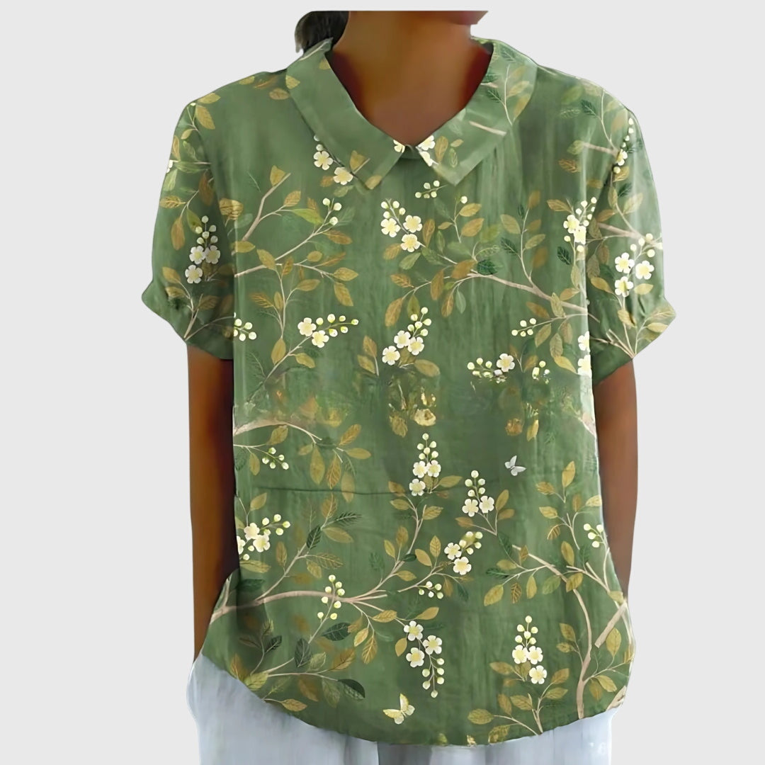 Women's Floral Blouse – Lightweight Summer Top | The Jenna | Huna