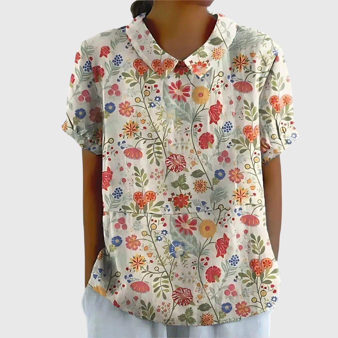 Women's Floral Blouse – Lightweight Summer Top | The Jenna | Huna