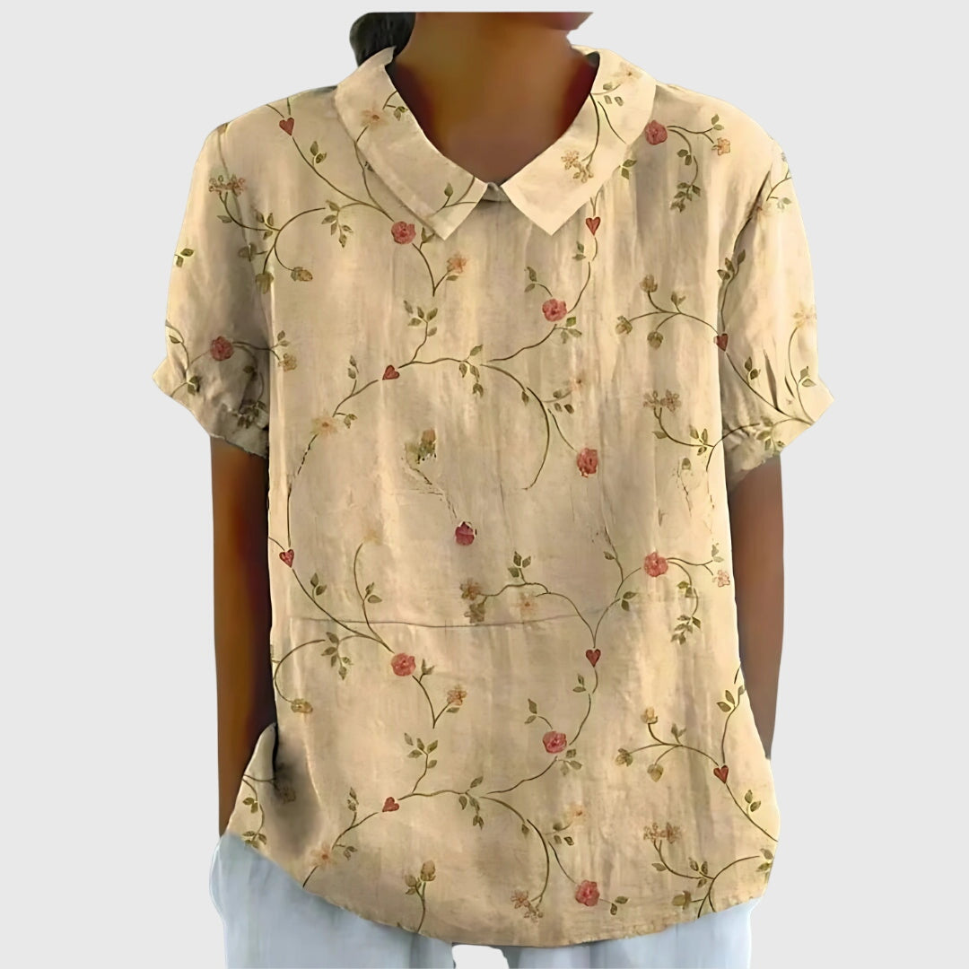 Women's Floral Blouse – Lightweight Summer Top | The Jenna | Huna
