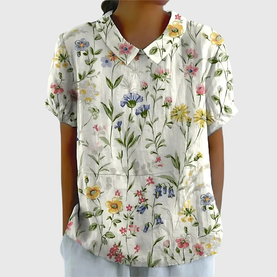 Women's Floral Blouse – Lightweight Summer Top | The Jenna | Huna