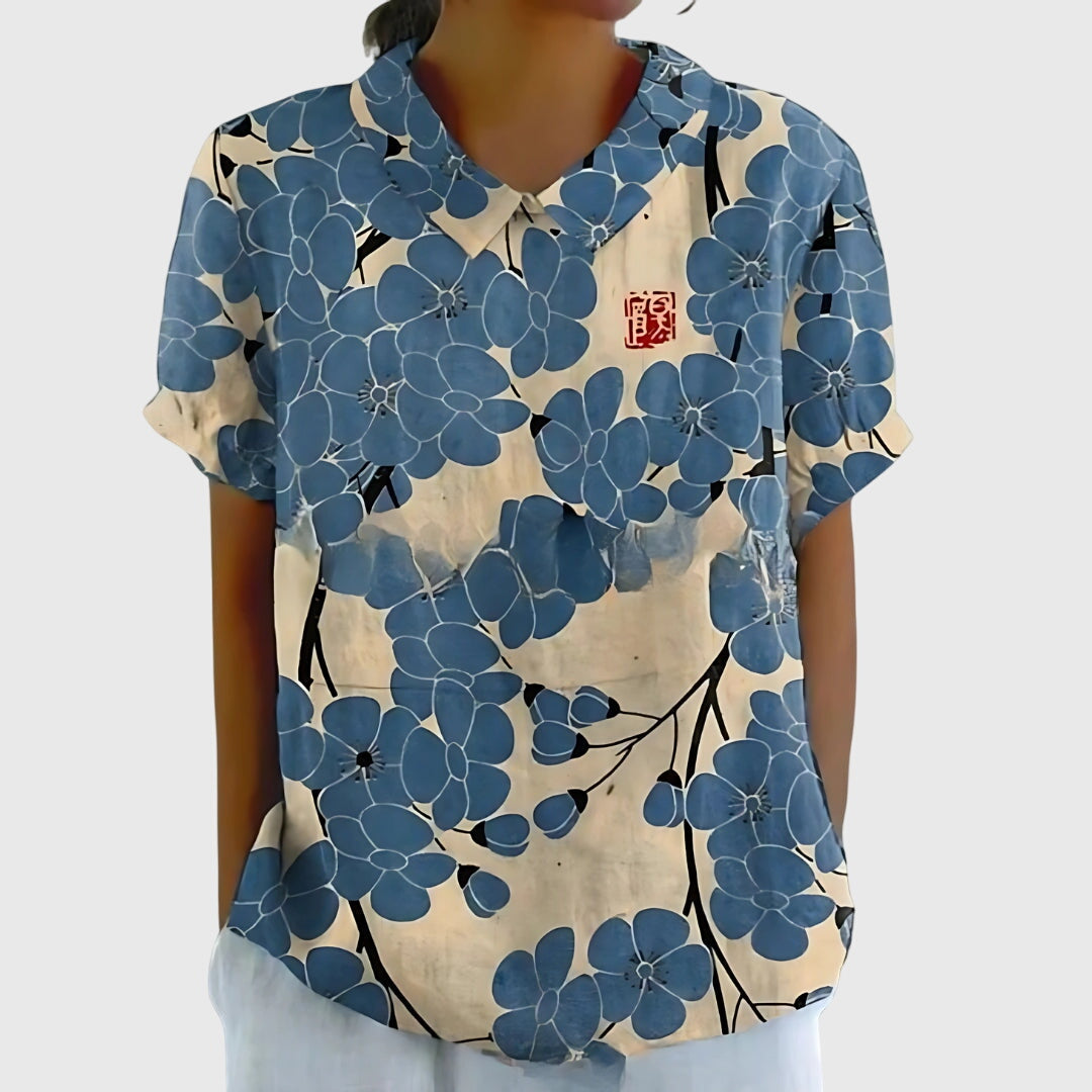 Women's Floral Blouse – Lightweight Summer Top | The Jenna | Huna