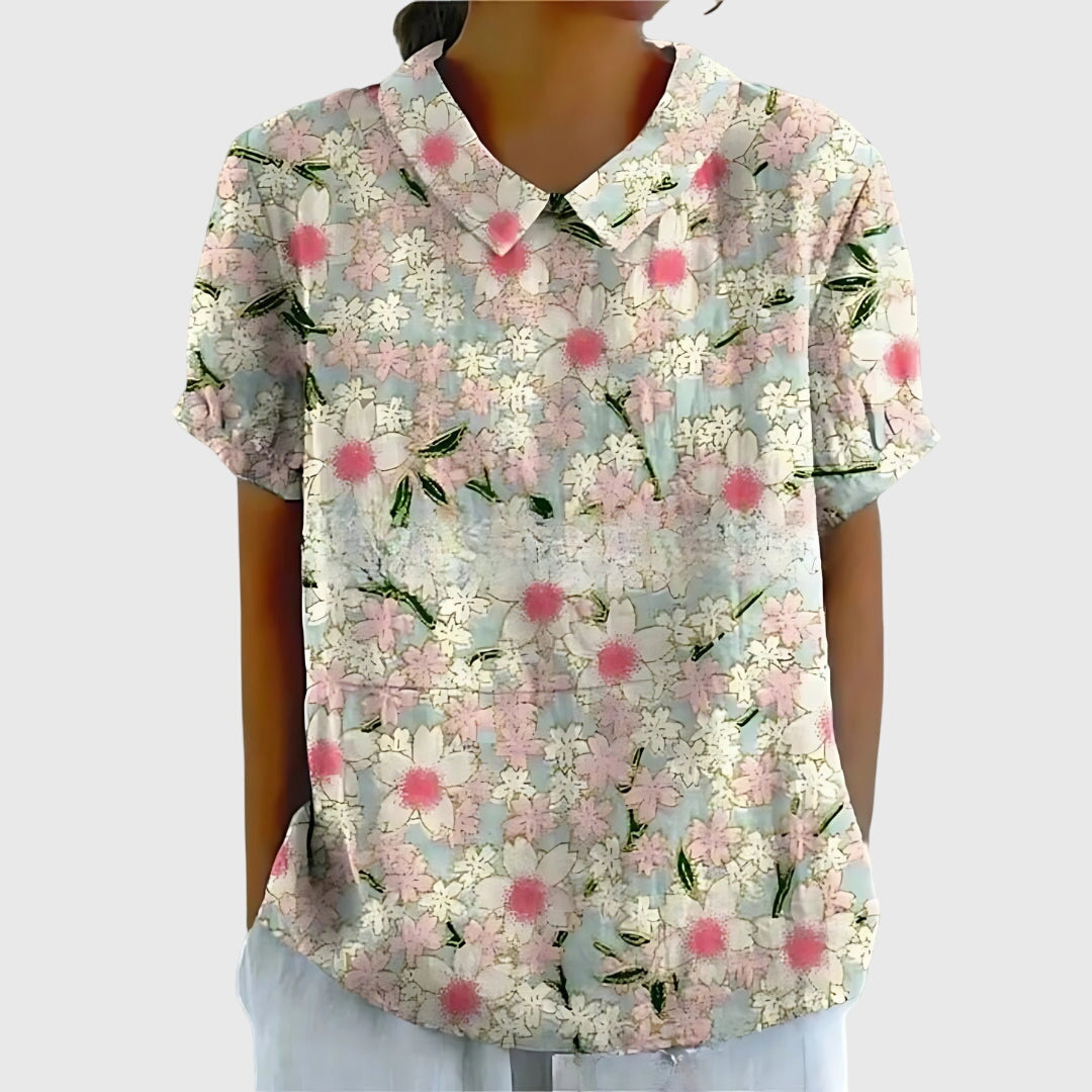 Women's Floral Blouse – Lightweight Summer Top | The Jenna | Huna