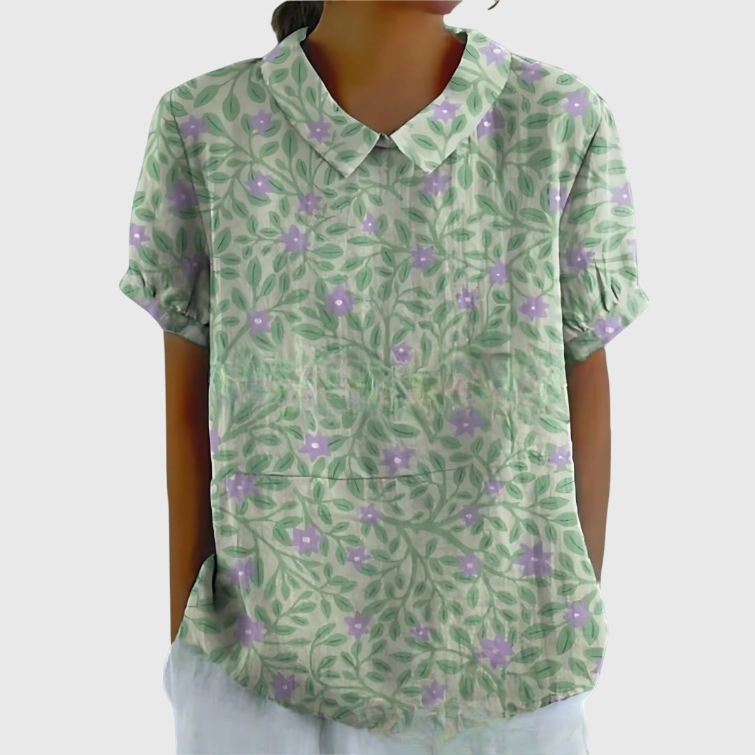 Women's Floral Blouse – Lightweight Summer Top | The Jenna | Huna