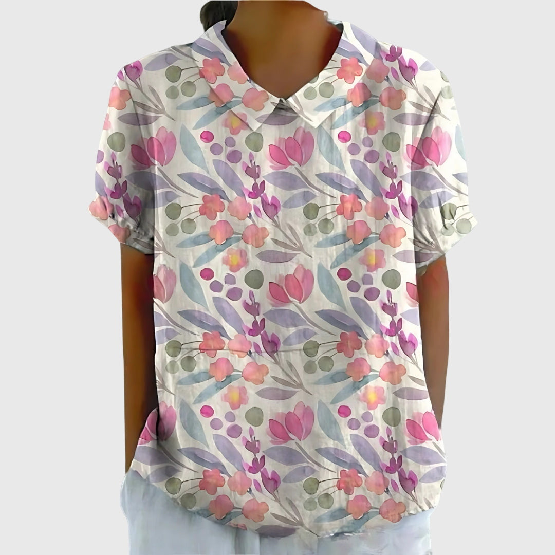 Women's Floral Blouse – Lightweight Summer Top | The Jenna | Huna