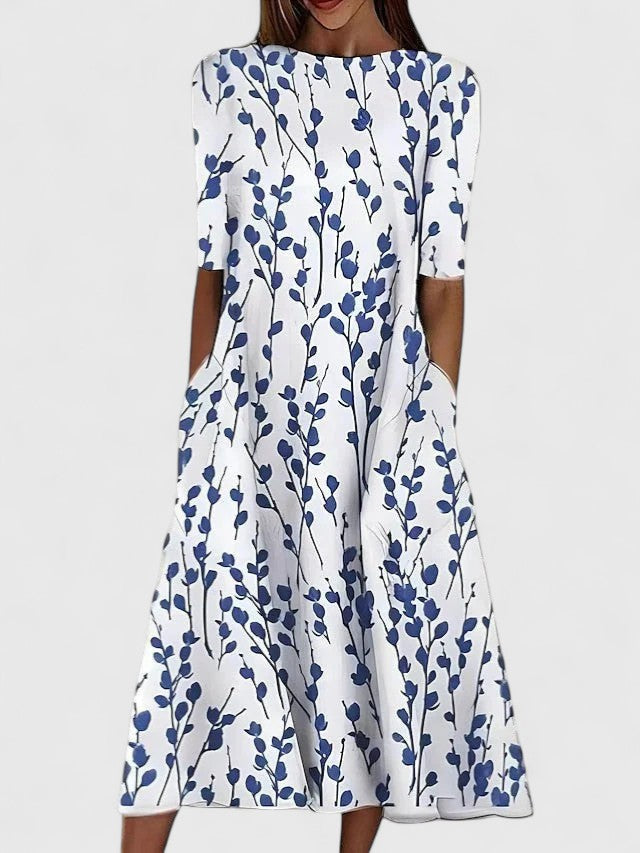 The Karelieth – Women's Sophisticated Midi Dress | Huna