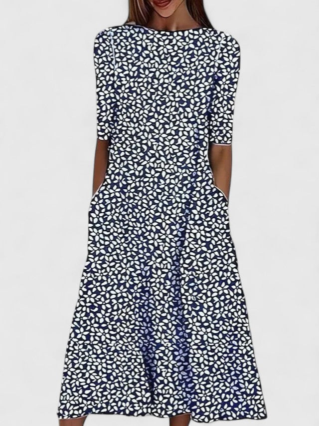 The Karelieth – Women's Sophisticated Midi Dress | Huna