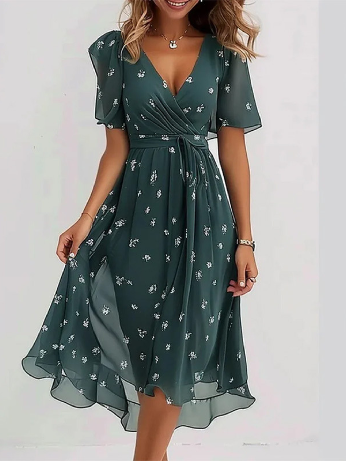 The Sable – Women's Boho Midi Dress – Huna