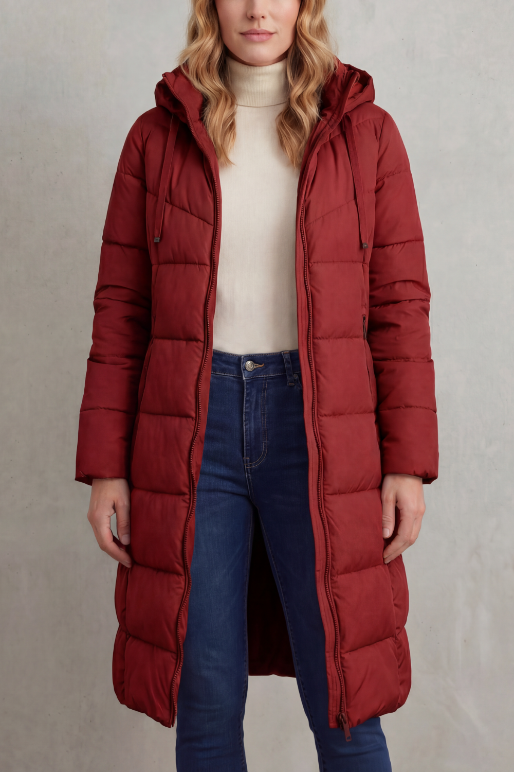 Women's Longline Puffer Coat – The Evanthe, view 5