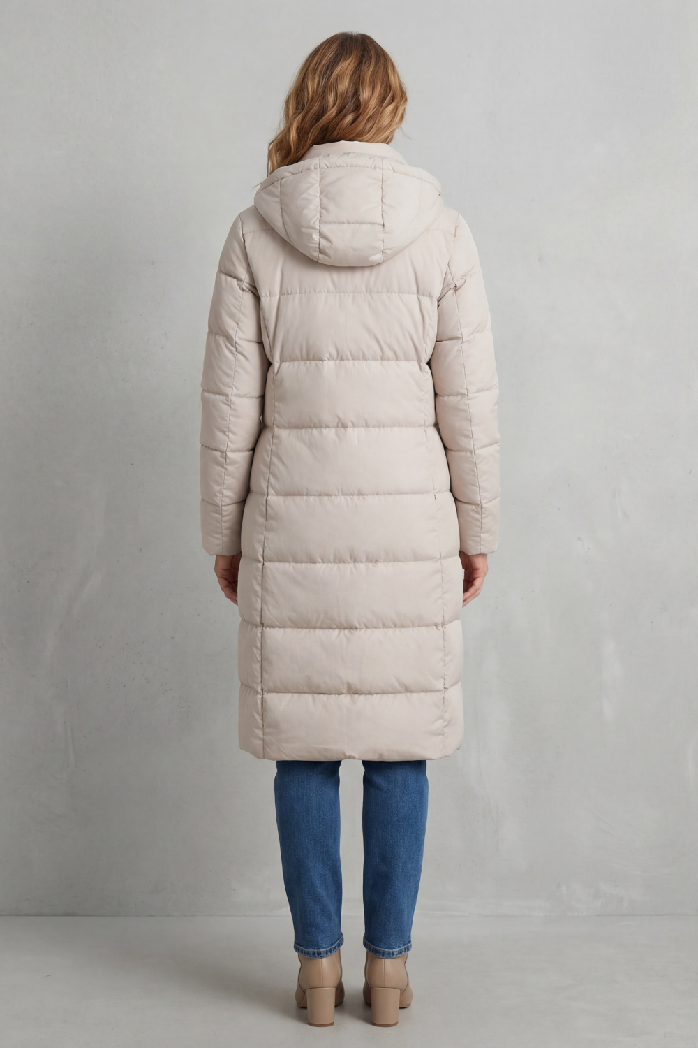 Women's Longline Puffer Coat – The Evanthe, view 4