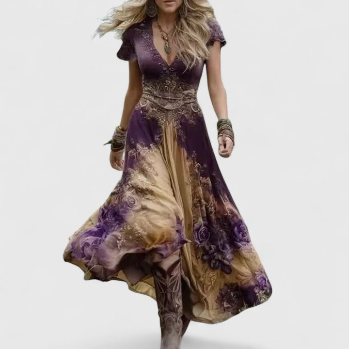 The Laurenyssa – Women's Floral Embroidered Dress | Huna