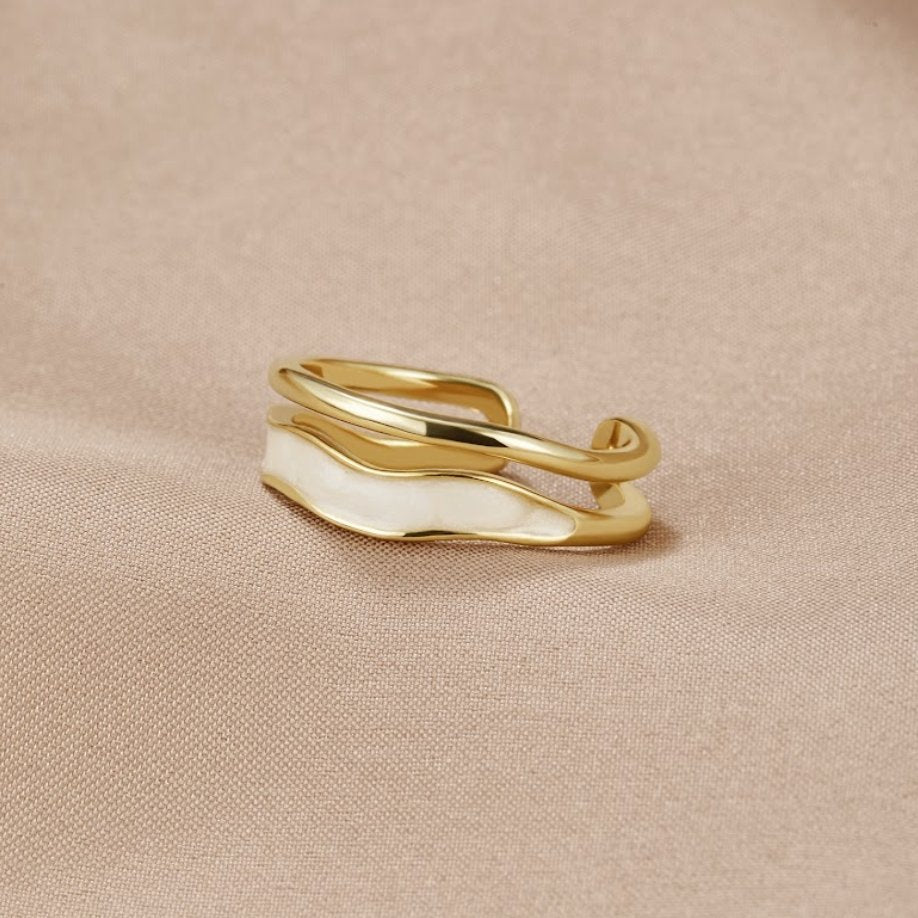 The Sahara – Women's Layered Gold Ring | Huna Signatures