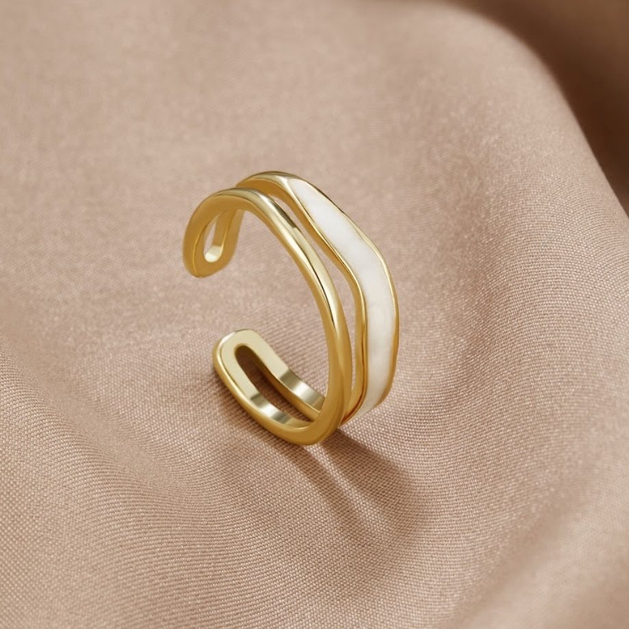 The Sahara – Women's Layered Gold Ring | Huna Signatures