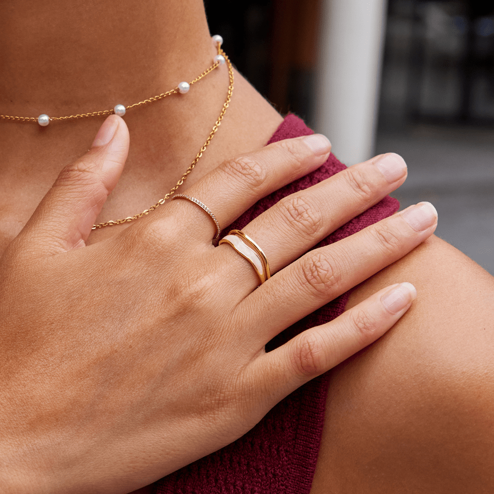 The Sahara – Women's Layered Gold Ring | Huna Signatures